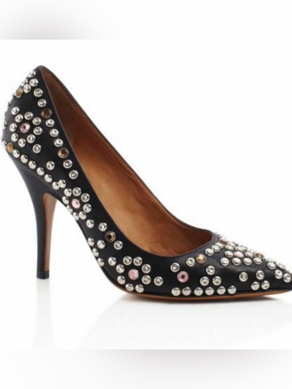ISABEL MARANT Clemence Elvis VTG Y2K Studded Black Leather Pumps Heels 10 41